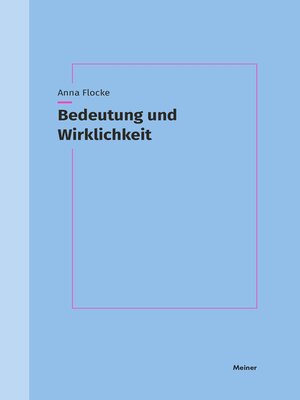 cover image of Bedeutung und Wirklichkeit